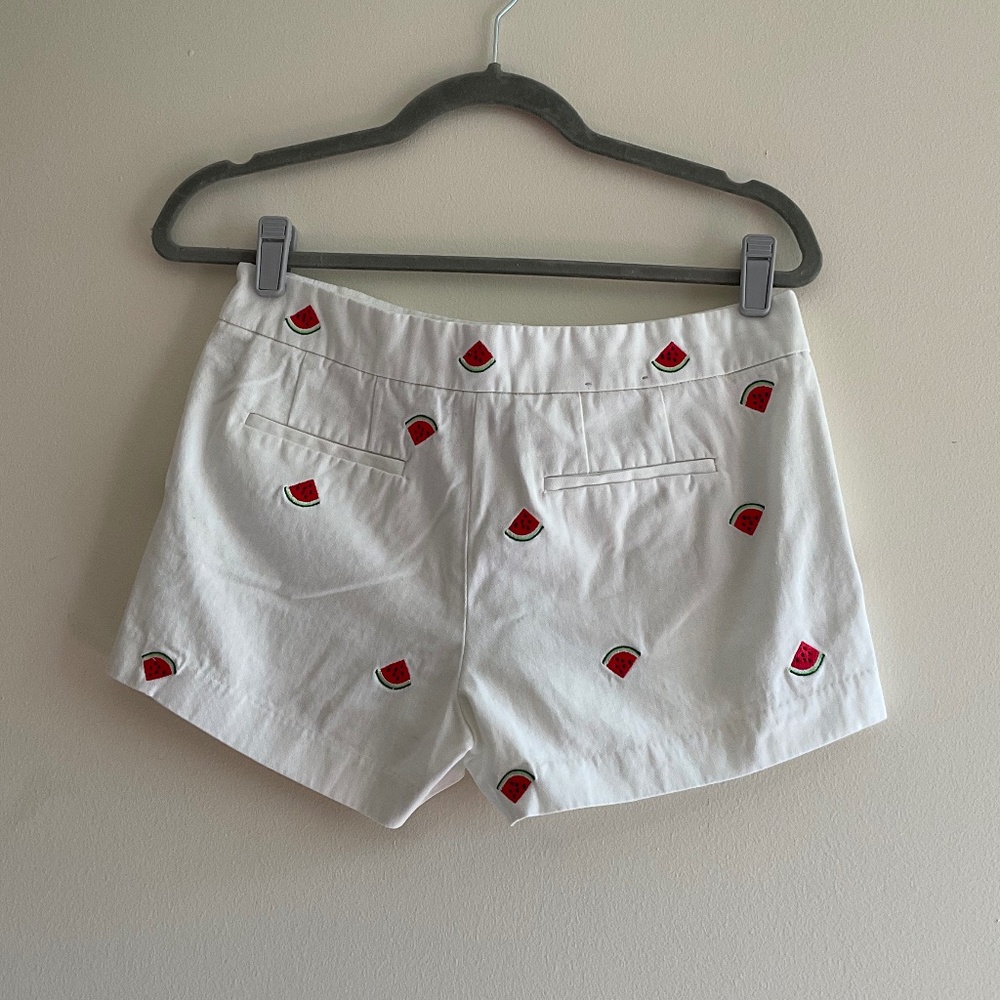 J. Crew Watermelon Embroidered Chino Shorts - Picture 2 of 3
